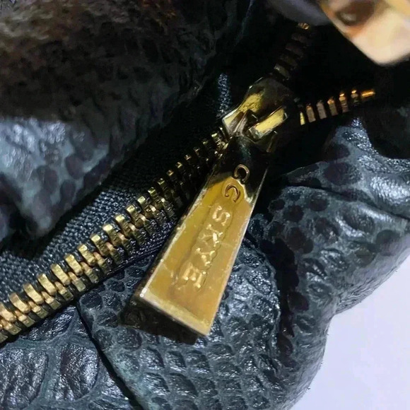 CC skye black reptile leather satchel handbag - Picture 6 of 14